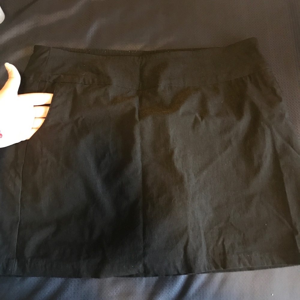 Black mini skort size 12